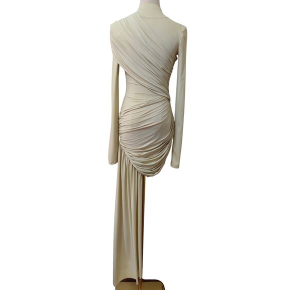 De La Vali RAVEL MINI DRESS IN IVORY SPANDEX JERSEY US 6 - Picture 6 of 8